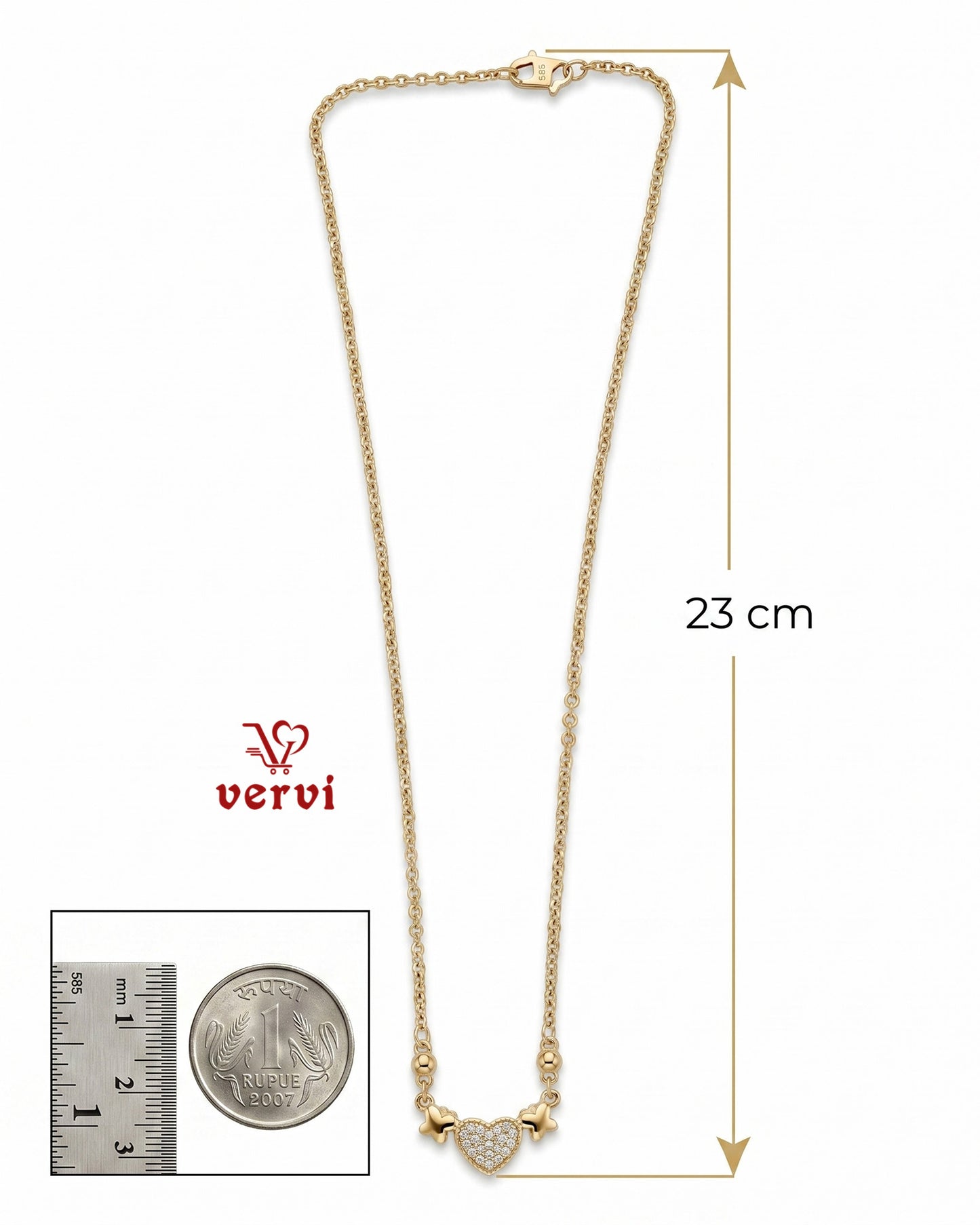 Golden Love Pendant Chain
