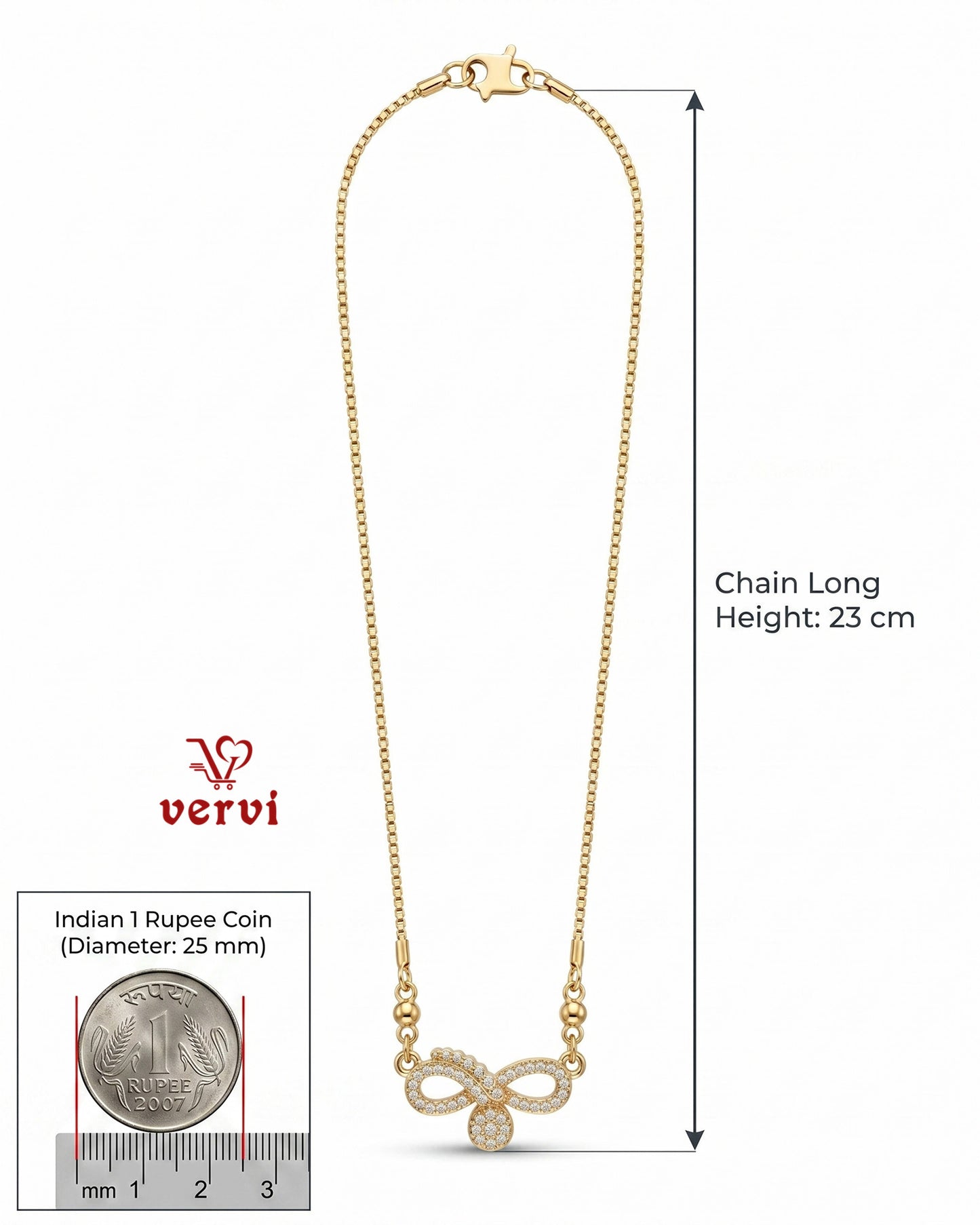 Infinity Sparkle Pendant Chain