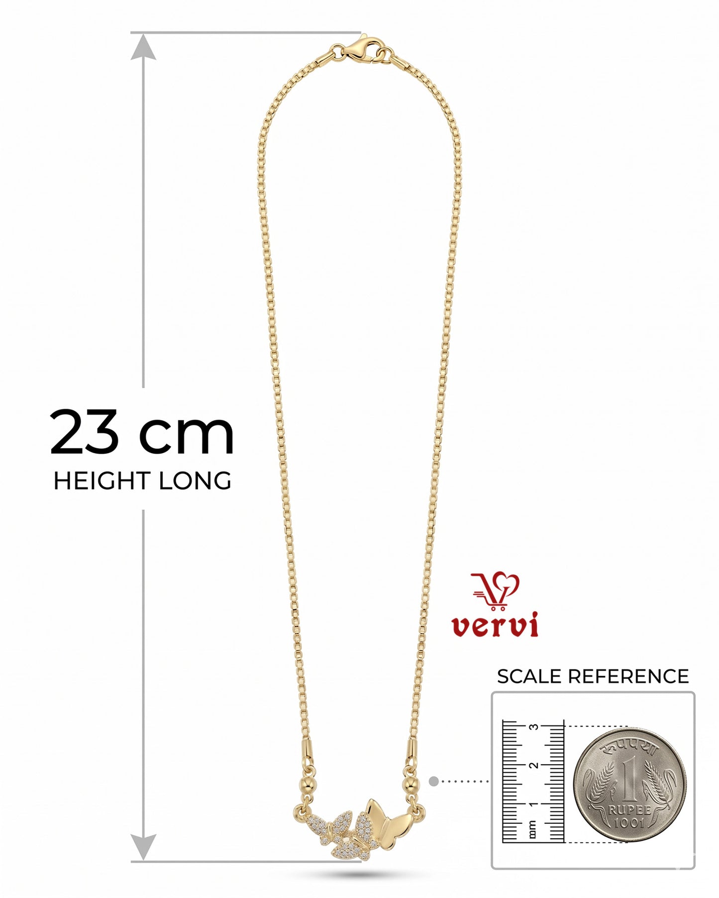 Butterfly Sparkle Pendant Chain