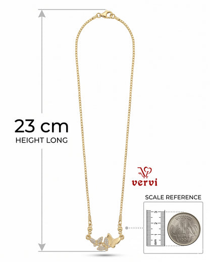 Butterfly Sparkle Pendant Chain