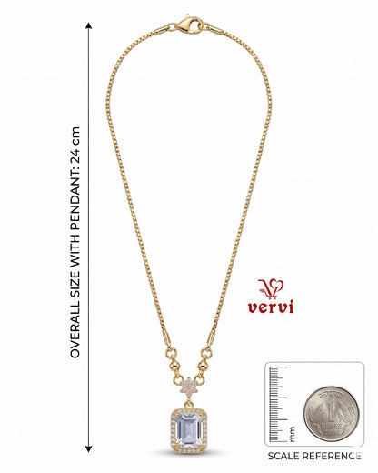 Crystal Cut Pendant Chain