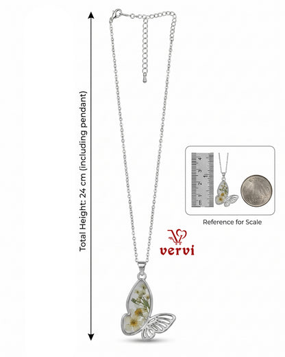 Wildflower Butterfly Pendant Chain