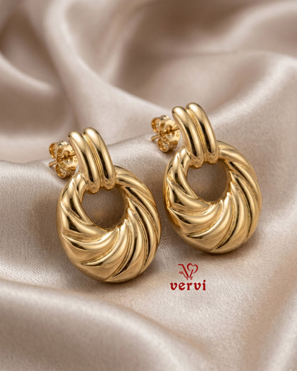 Golden Swirl Earrings