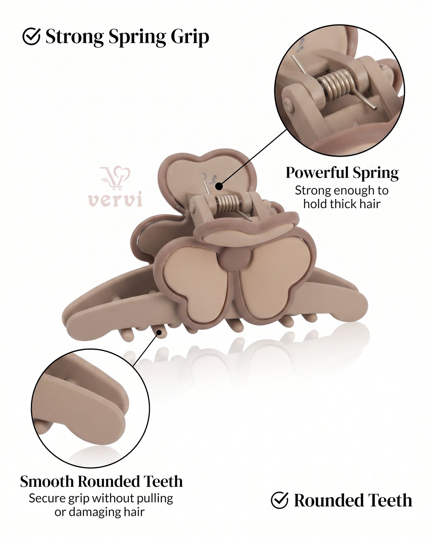 Butterfly Petal Hair Claw Clip Set 2 (Pack of 4)