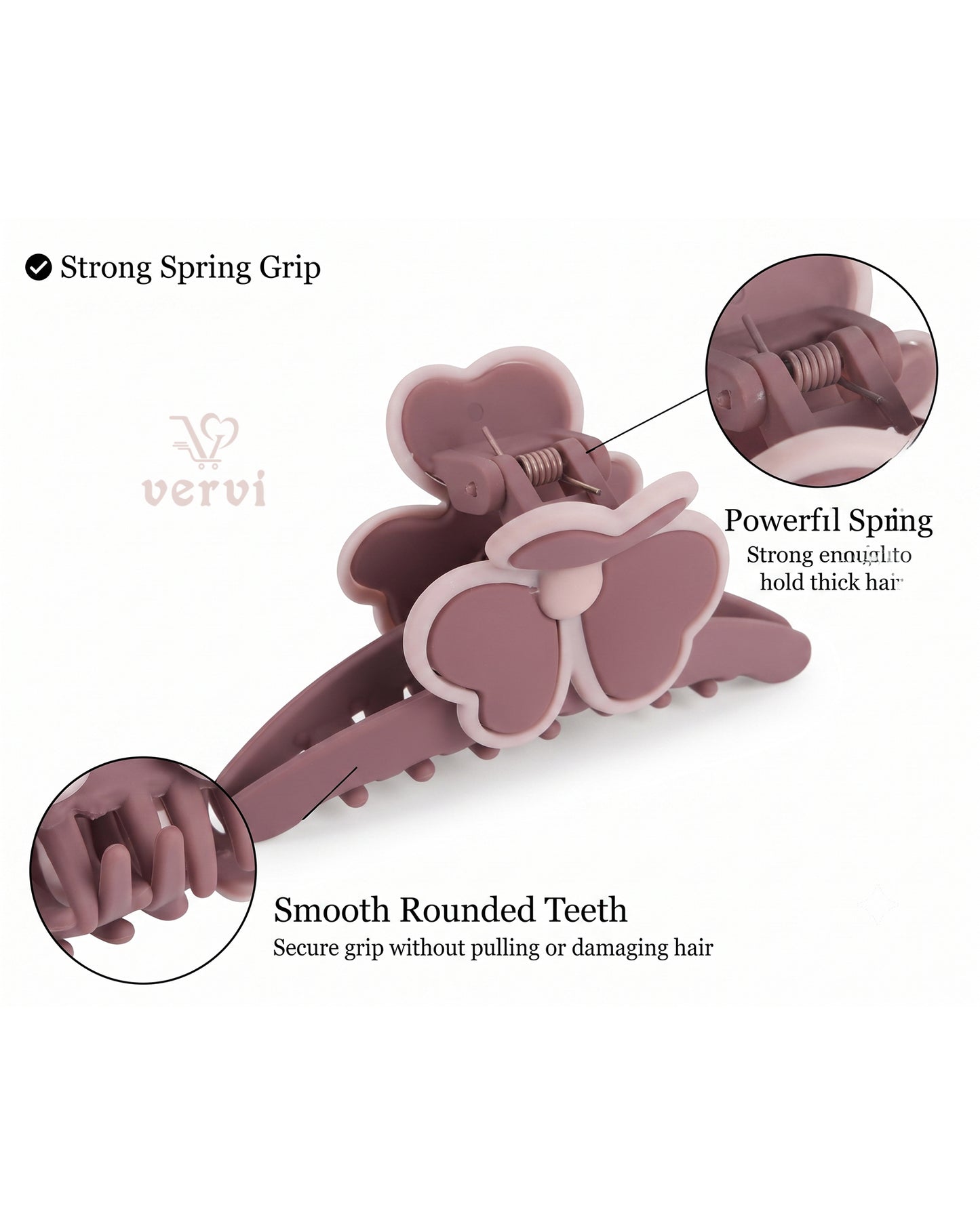 Butterfly Petal Hair Claw Clip Set 3 (Pack of 4)