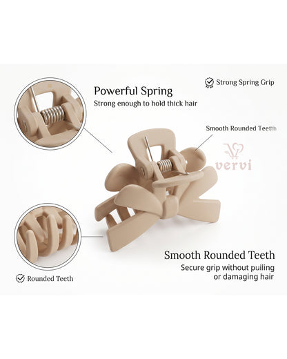 Korean Bow Hair Claw Clip (Pack of 6)