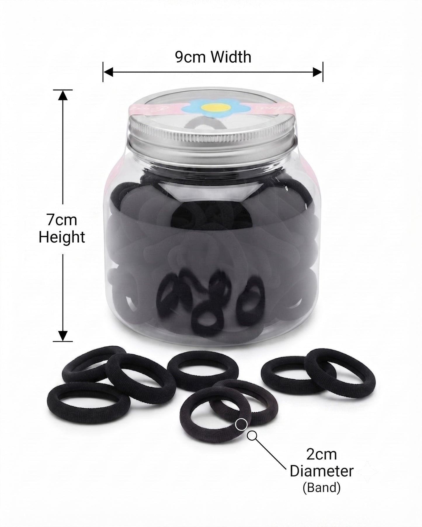 Soft Stretch Ponytail Hair Bands Combo – Black