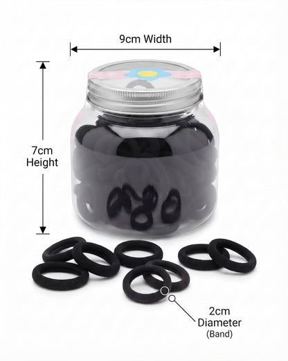 Soft Stretch Ponytail Hair Bands Combo – Black