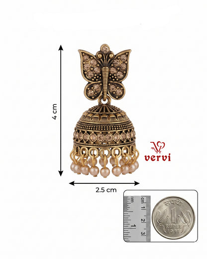 Elegant Butterfly Drop Jhumka