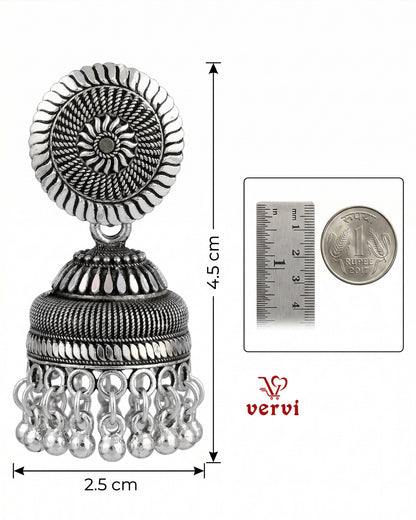 Oxidized Disc Jhumka