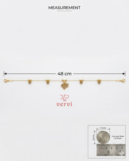Antique Floral Heart Invisible Necklace