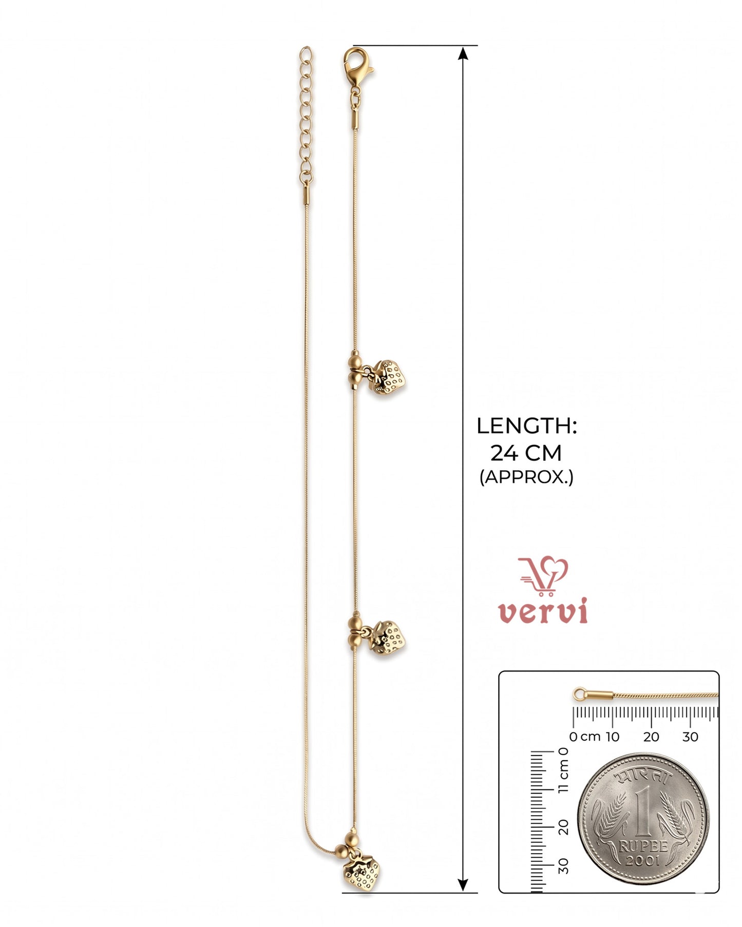 Antique Strawberry Invisible Necklace