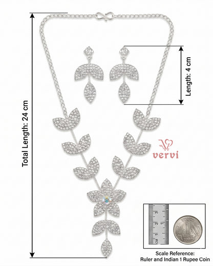 Floral Stone Necklace Set