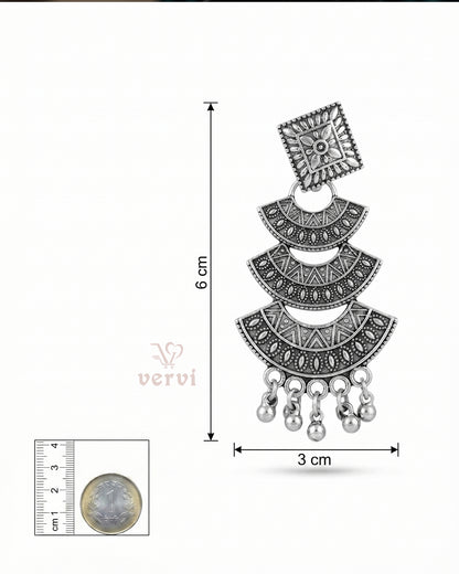 Oxidized Triple Arc Layered Jhumka