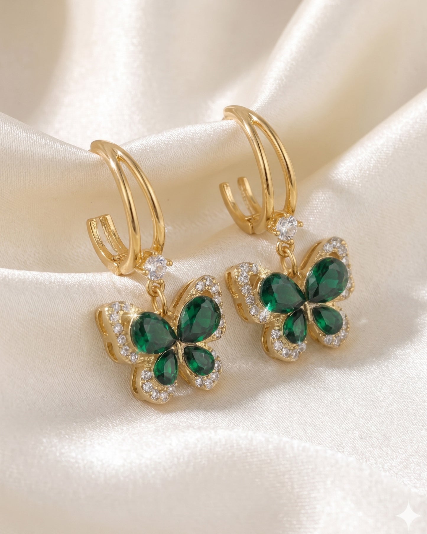 Korean Butterfly stone Earring