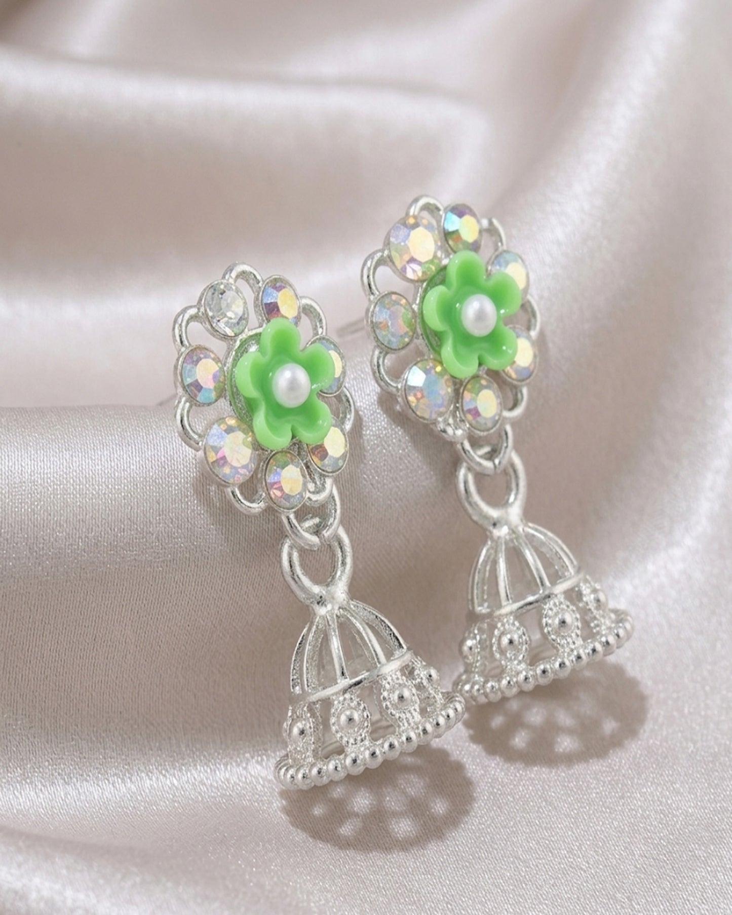 Tiny Silver Jhumka