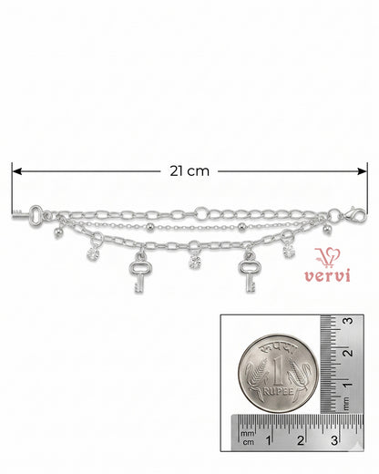 Silver Key Bracelet