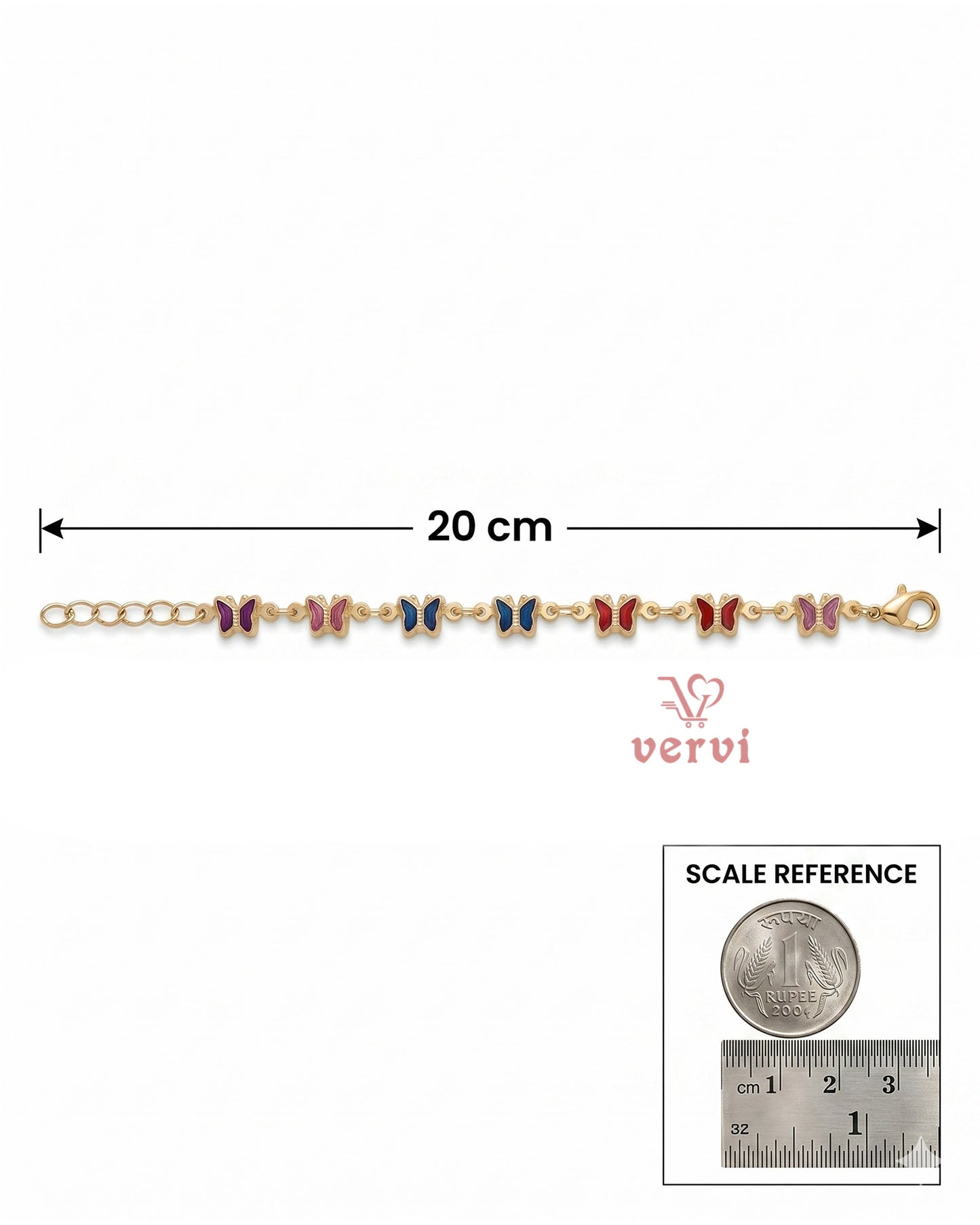 Multi color Butterfly Bracelet