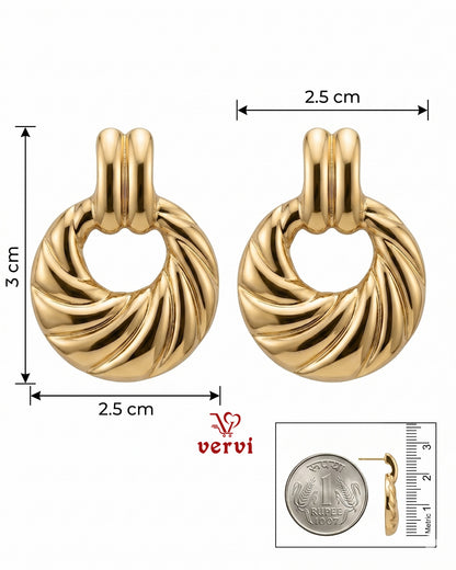 Golden Swirl Earrings