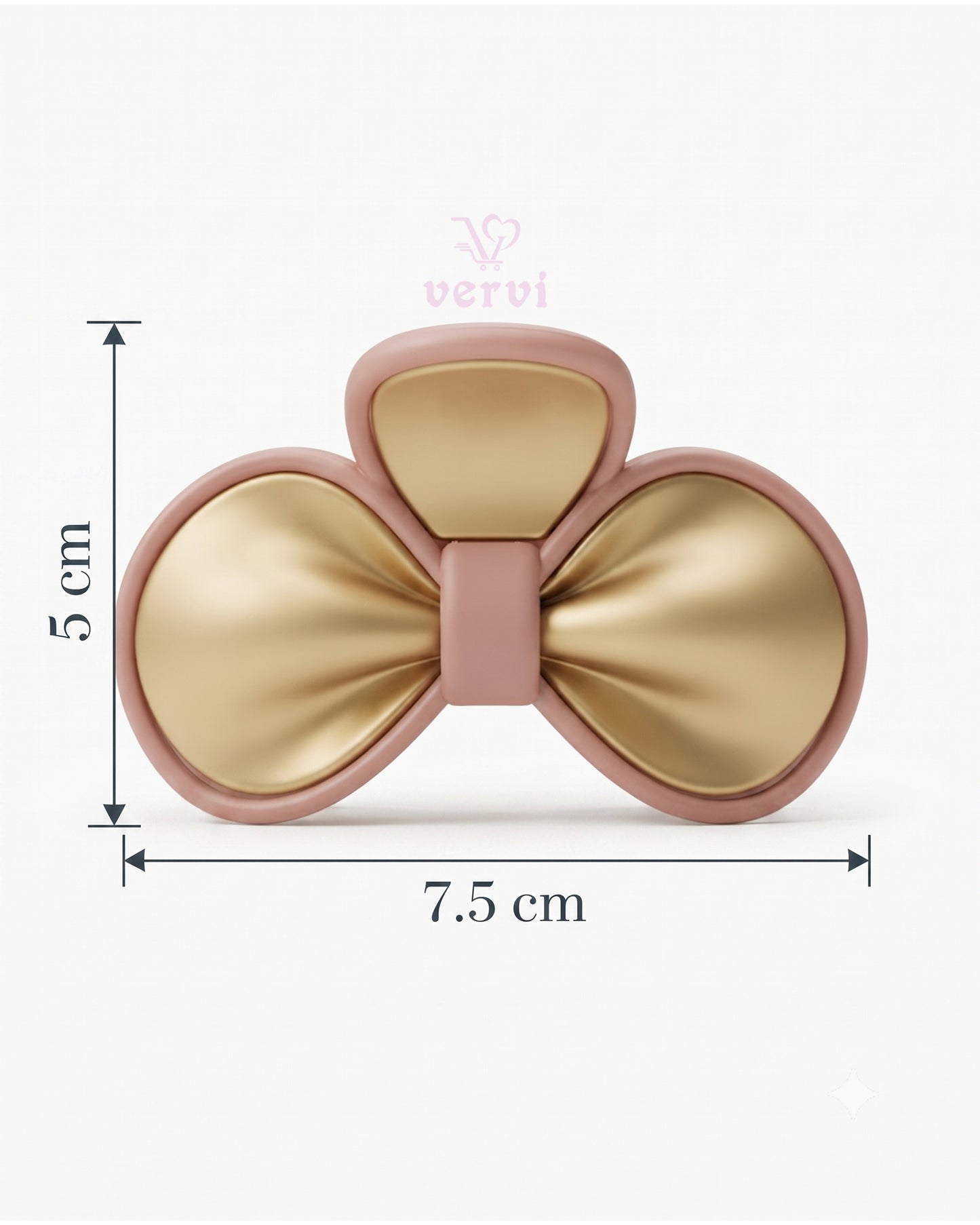 Petal Bow Hair Claw Clips Matte  Combo 3