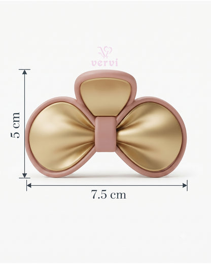 Petal Bow Hair Claw Clips Matte  Combo 3
