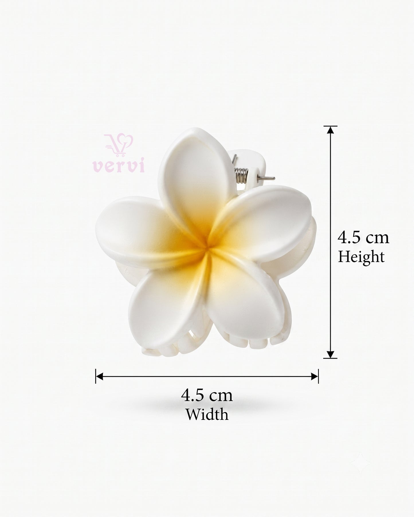 White Blossom Hair Claw Clip