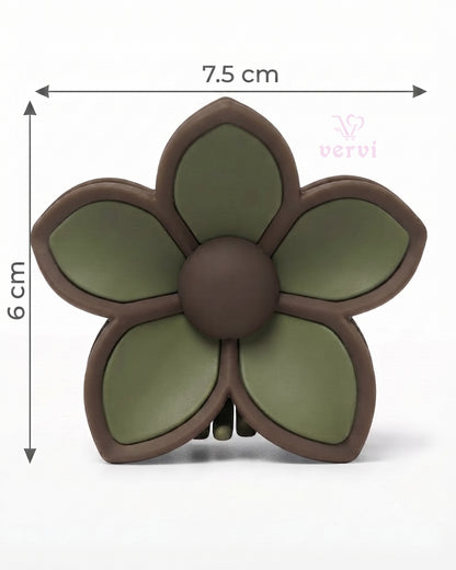 Korean Flower Hair Claw Clip Set 3 (Pack of 4)