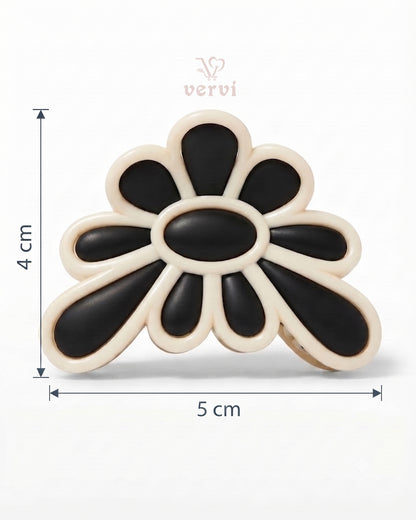 Matte Daisy Flower Hair Claw Clip Set 1 (Pack of 6)