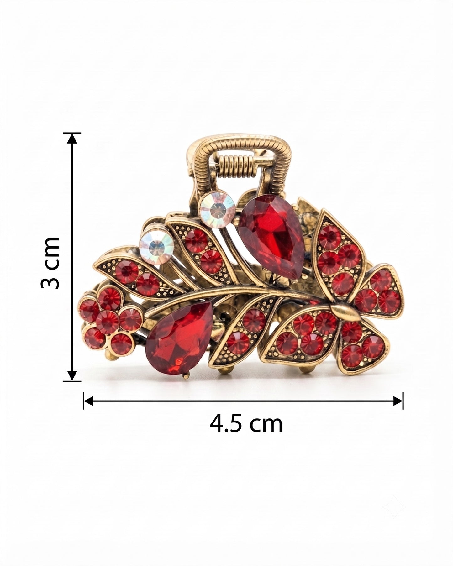 Antique Butterfly Stones Hair Clip