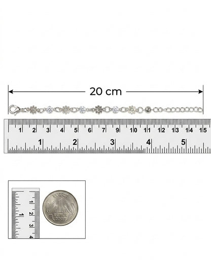 Silver Floral Bracelet
