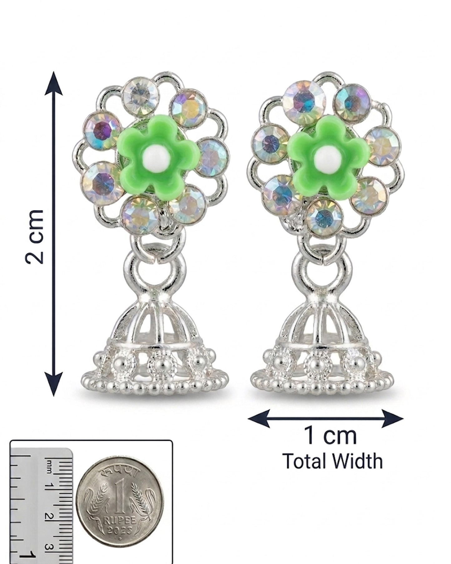 Tiny Silver Jhumka