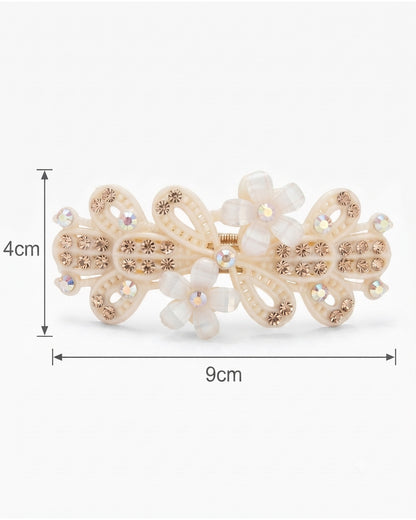 Floral Crystal Hair Clip