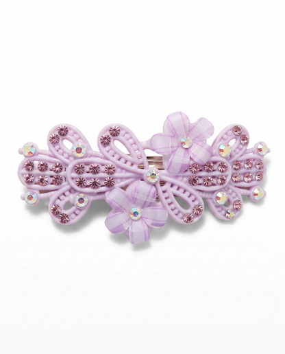Floral Crystal Hair Clip